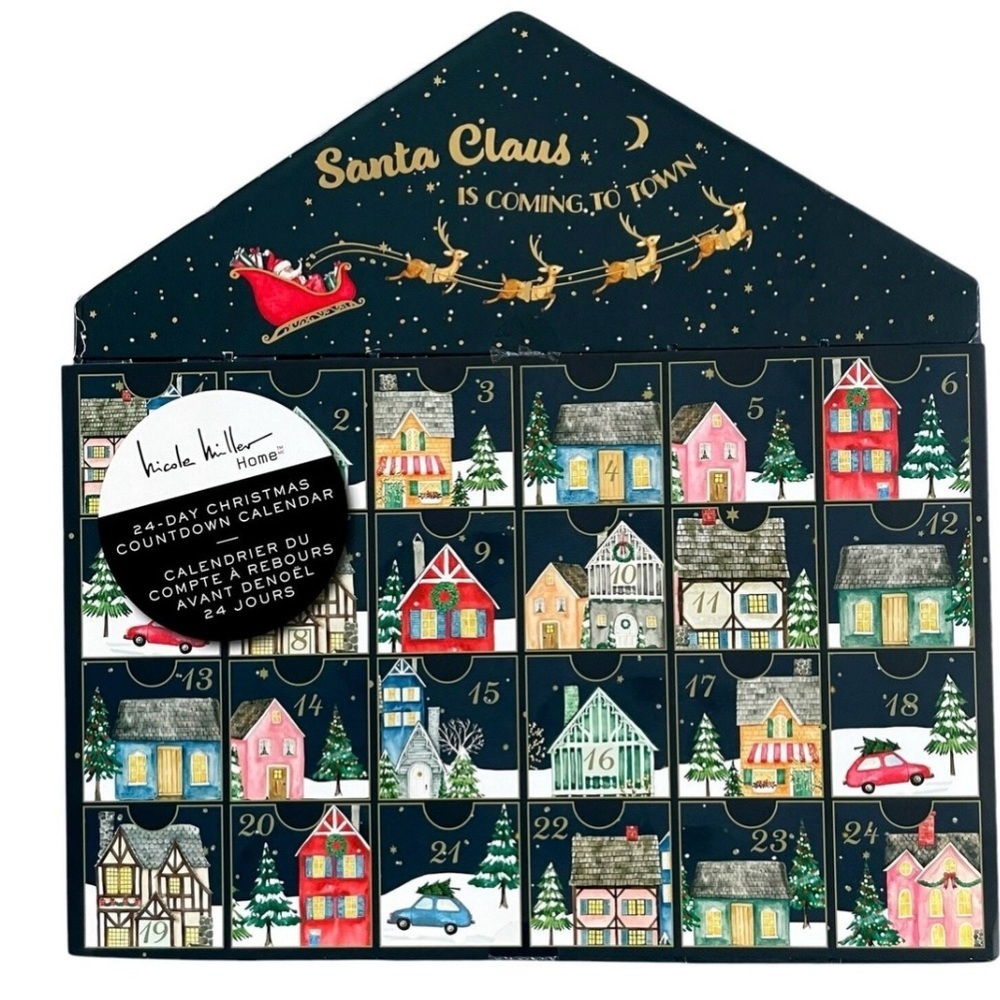 Nicole Miller NWT Magical city Christmas advent Calendar. 24 days countd…